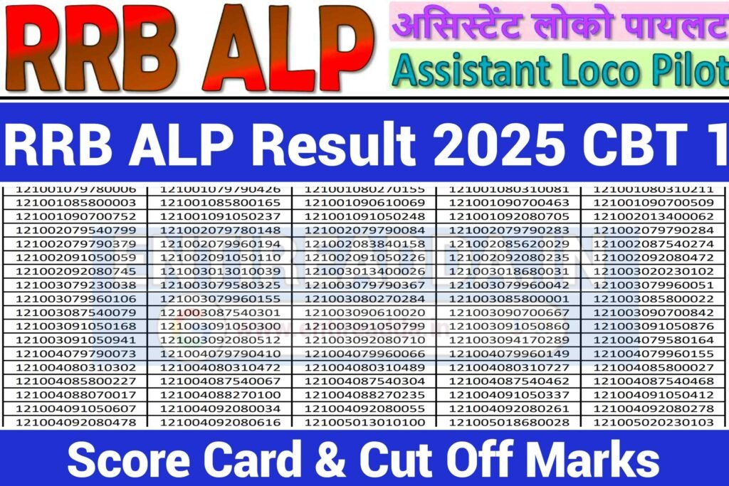RRB ALP Result 2025 CBT 1